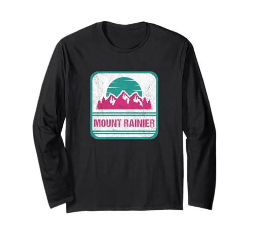 Retro Vintage Mount Rainier Washington Geschenk für Frauen Langarmshirt Retro Vintage Mount Rainier Washington Geschenk für Frauen Langarmshirt von USA Retro Mountain Apparel Co