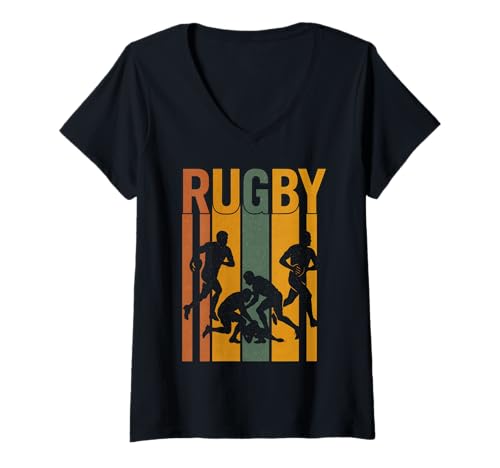 Damen Klassisches Rugby T-Shirt mit V-Ausschnitt Damen Klassisches Rugby T-Shirt mit V-Ausschnitt von USA Rugby American Flag 4th of July Patriotic Gift