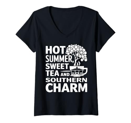 Damen Georgien USA Staat Amerika Reise Amerika Amer T-Shirt mit V-Ausschnitt Damen Georgien USA Staat Amerika Reise Amerika Amer T-Shirt mit V-Ausschnitt von USA State America American Tourist Travel