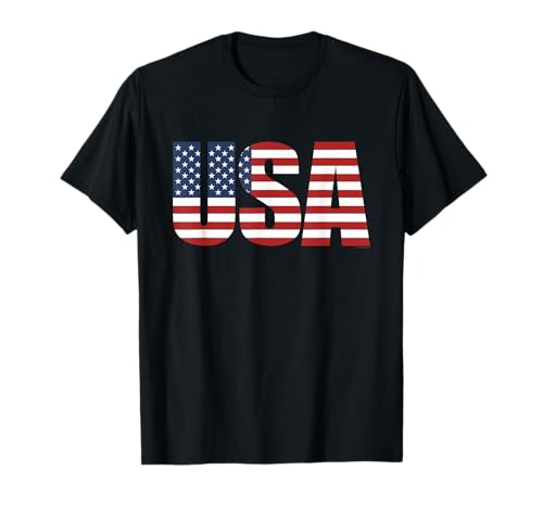 USA T-Shirt für Herren, Frauen und Kinder Flagge USA Amerika T-Shirt von USA T-Shirts für Frauen, Männer und Kinder