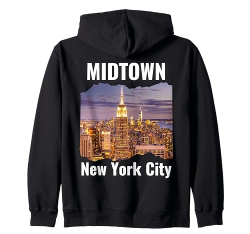 Midtown NYC New York City Souvenir Männer Familien Väter Kinder Kapuzenjacke von USA Travel Memorabilia US New York City Born Pride