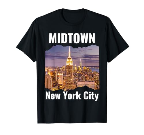 Midtown NYC New York City Souvenir Männer Familien Väter Kinder T-Shirt von USA Travel Memorabilia US New York City Born Pride