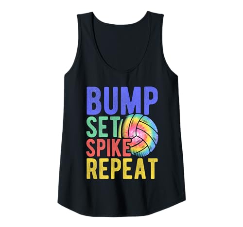 Damen Bump Set Spike Repeat Volleyball Tank Top Damen Bump Set Spike Repeat Volleyball Tank Top von USA VolleyballShop