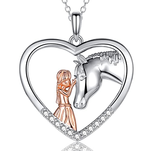 USEEDOVIA Pferde Mädchen Geschenk Herz Kette Halskette Damen 925 Weißgold | Silberkette Mädchen Kette Silber Schmuck Geschenk für Frauen Ostern Geburtstag Mit Geschenkbox USEEDOVIA Pferde Mädchen Geschenk Herz Kette Halskette Damen 925 Weißgold | Silberkette Mädchen Kette Silber Schmuck Geschenk für Frauen Ostern Geburtstag Mit Geschenkbox von USEEDOVIA
