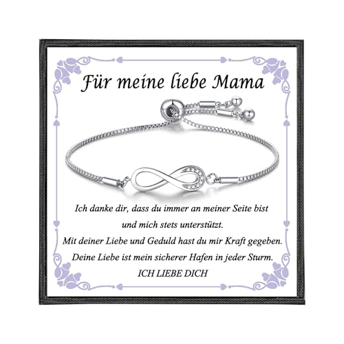 USEEDOVIA Unendlichkeitszeichen Armband für Mama, Infinity AAA Zirkonia Schmuck Verstellbares Unendlichkeit Familie Geschenke für Mutter Muttertagsgeschenk Geburtstagsgeschenk USEEDOVIA Unendlichkeitszeichen Armband für Mama, Infinity AAA Zirkonia Schmuck Verstellbares Unendlichkeit Familie Geschenke für Mutter Muttertagsgeschenk Geburtstagsgeschenk von USEEDOVIA