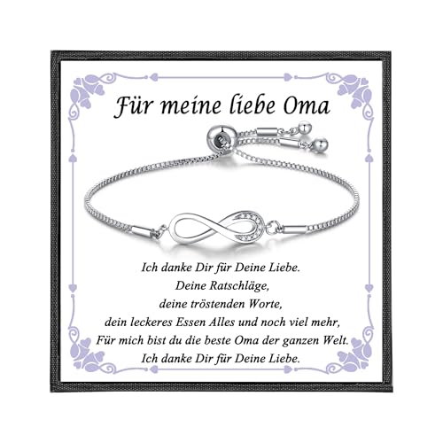 USEEDOVIA Unendlichkeitszeichen Armband für Oma, Infinity AAA Zirkonia Schmuck Verstellbares Unendlichkeit Familie Geschenke für Großmutter Muttertagsgeschenk Geburtstagsgeschenk USEEDOVIA Unendlichkeitszeichen Armband für Oma, Infinity AAA Zirkonia Schmuck Verstellbares Unendlichkeit Familie Geschenke für Großmutter Muttertagsgeschenk Geburtstagsgeschenk von USEEDOVIA
