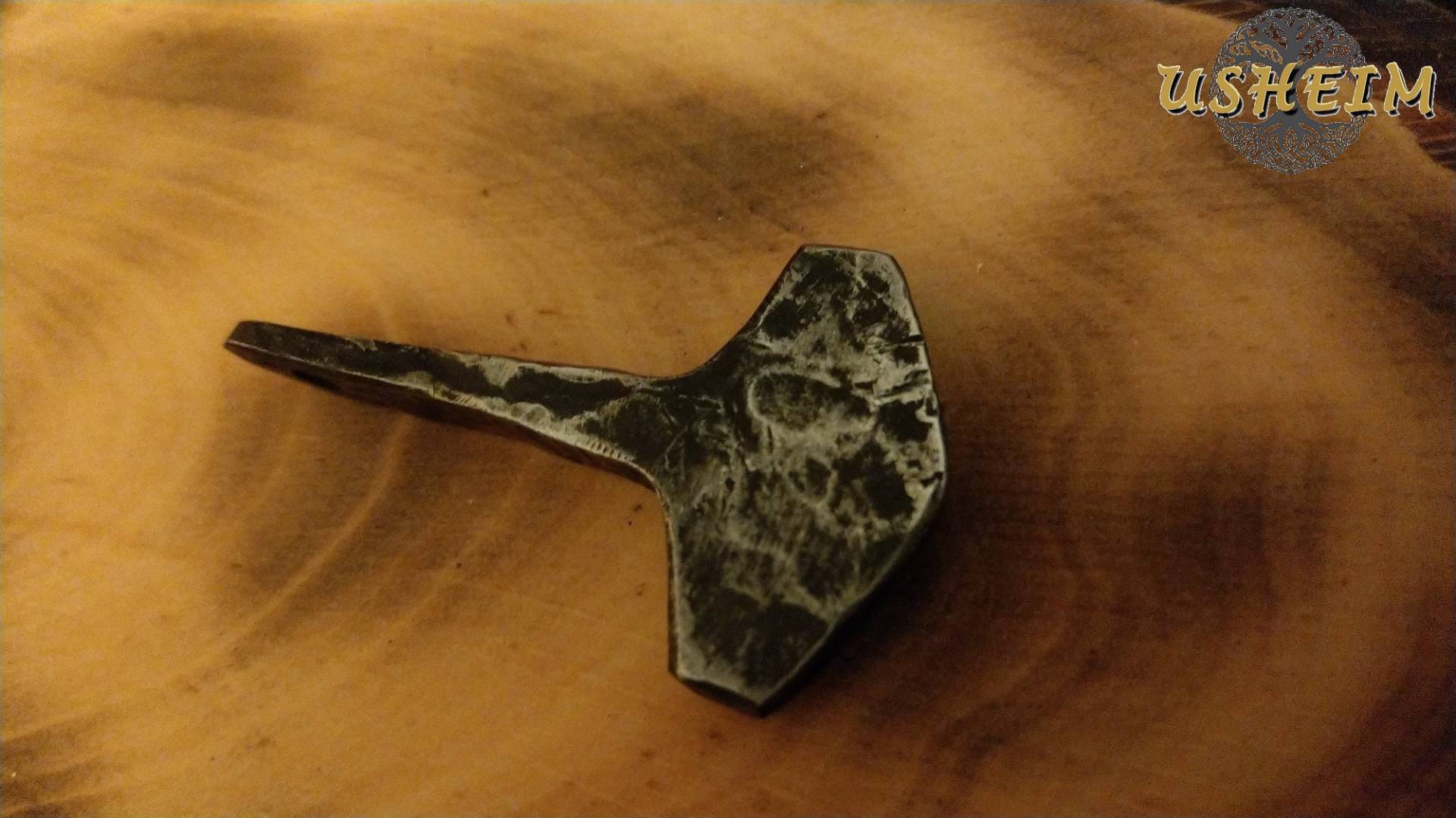 Großer Anhänger "Thors Hammer" Geschmiedet Typ 2 Mjölnir Necklace Unique Odin Germanen Wikinger Vikings von USHEIM