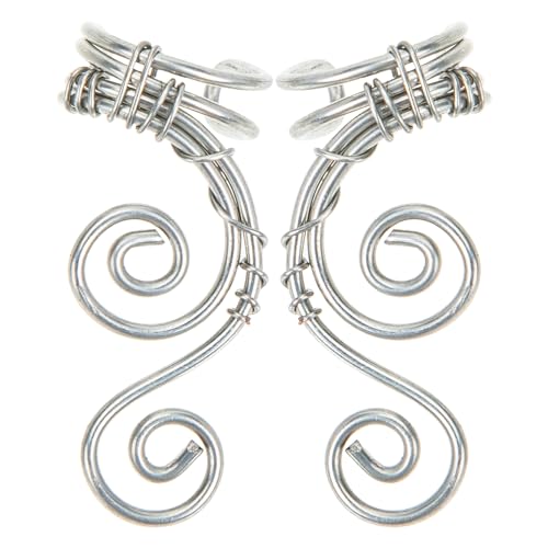 USHOBE 1 Paar Elf Ohr Manschetten Pearl Wing Ohrring Fairy Ohr Wrap Manschetten Ohrringe Crawler Ohrringe Ohrclips Ohrringe Quaste Clip- Ohrringe für Frauen Mädchen von USHOBE