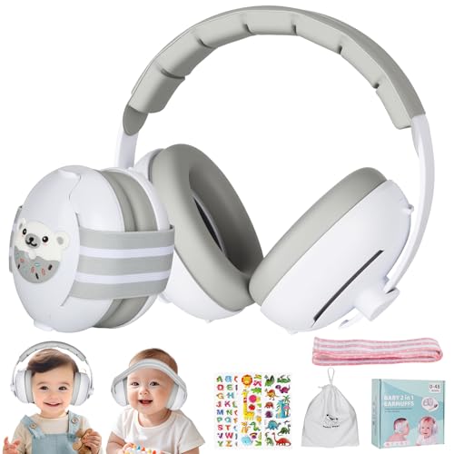 USHOP Gehörschutz für Babys,2-in-1 Baby Kopfhörer Lärmschutz 25dB,Verstellbares ANTI-SLIP-Kopfband,für Baby bis 48 Monate,Besonders Weich und Leicht,Lärmschutz Kopfhörer Verhindert Gehörschäden USHOP Gehörschutz für Babys,2-in-1 Baby Kopfhörer Lärmschutz 25dB,Verstellbares ANTI-SLIP-Kopfband,für Baby bis 48 Monate,Besonders Weich und Leicht,Lärmschutz Kopfhörer Verhindert Gehörschäden von USHOP