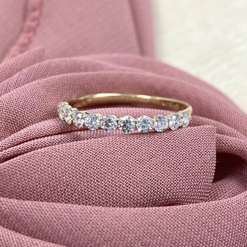 0.50 Carat Labor Gewachsener Diamant Ehering, 14K Gold Jubiläumsring von USJewelryFactory