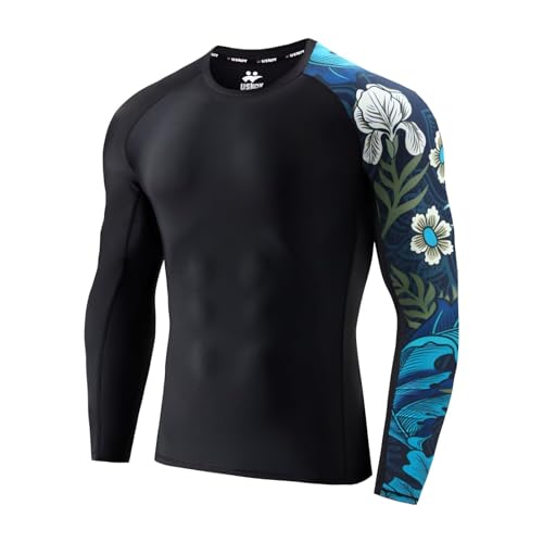 USKOY Herren Rashguard Langarm UPF 50+ Base Layer Skins Kompressionsshirt Performance Fit, Parlous Flower, 3X-Groß USKOY Herren Rashguard Langarm UPF 50+ Base Layer Skins Kompressionsshirt Performance Fit, Parlous Flower, 3X-Groß von USKOY