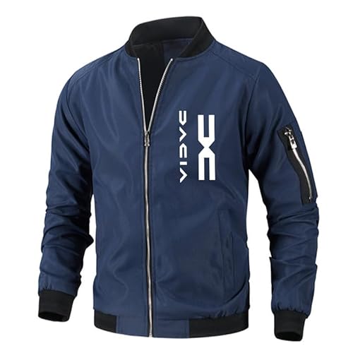 USRUTIUD Herren Casual Baseball Kleidung Frühling/Herbst Da.c_ia Gedruckt Outdoor Casual Sport Jacken (blue,M) von USRUTIUD