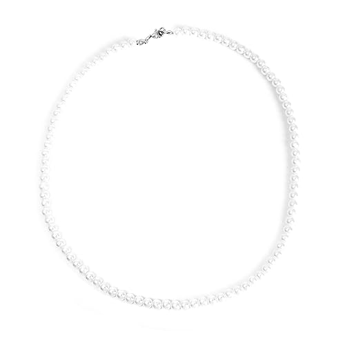 USTNIR Perlenkette, weiß, 6 * 150mm, für Jugendliche, Sommer, Surfer, Herren, Standardgröße, standar, Edelstahl, Kein Edelstein von USTNIR