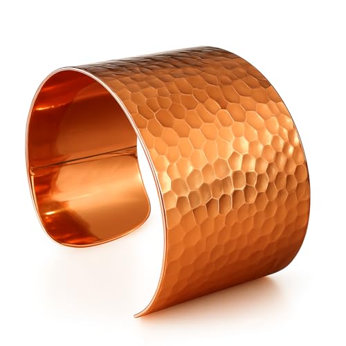 USTeckno Handgeschmiedetes Armband aus 100 % reinem Kupfer. Hergestellt aus massivem Kupfer und gesundheitlichen Vorteilen. Verbessern Sie Ihr Wohlbefinden mit Stil, One Size, Kupfer, Kein Edelstein USTeckno Handgeschmiedetes Armband aus 100 % reinem Kupfer. Hergestellt aus massivem Kupfer und gesundheitlichen Vorteilen. Verbessern Sie Ihr Wohlbefinden mit Stil, One Size, Kupfer, Kein Edelstein von USTeckno