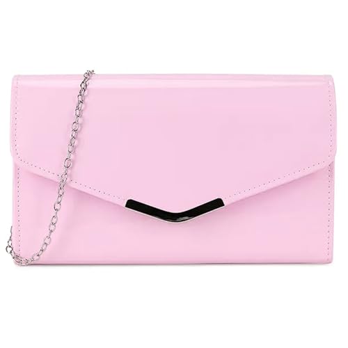UShopUK Handtasche / Schultertasche, einfarbig, Lackleder, für Hochzeit, Abend, Party, Clutch, babyrosa, medium UShopUK Handtasche / Schultertasche, einfarbig, Lackleder, für Hochzeit, Abend, Party, Clutch, babyrosa, medium von UShopUK