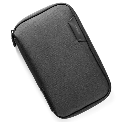 UT Wire Folio Tech Gear Pouch für persönliche oder individuelle Familie, Reisen, Arbeit, Kabel-Organizer, elektronisches Tech-Zubehör mit Etiketten-Identifikation, klein in Schwarz von UT Wire