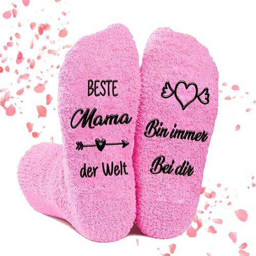 UTEFIF Muttertagsgeschenk Geschenke Socken - Beste Mama der welt Bin immer Bei dir, Oma Mama Socken Geschenk Weihnachten Geschenke Geburtstag Geschenke, Geschenkideen für die Mutter von UTEFIF