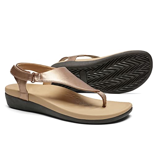 UTENAG Damen-Flip-Flops mit Fußgewölbeunterstützung, orthopädisch, verstellbar, Gold, 42.5 EU UTENAG Damen-Flip-Flops mit Fußgewölbeunterstützung, orthopädisch, verstellbar, Gold, 42.5 EU von UTENAG