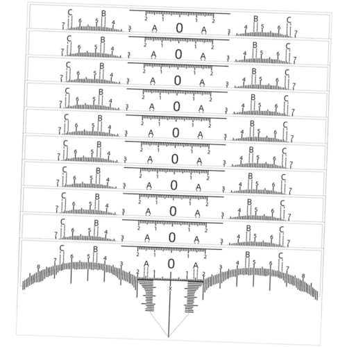 UTHCLO 10 Stück Teiliges Einweg Augenbrauen Lineal aus Weißem Abreißbarem Sticker Material Präzise Positionierungshilfe für Symmetrisches Augenbrauen Make Up Kompatibel mit Markierstiften von UTHCLO