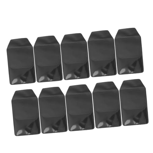 UTHCLO 10 Stück Teiliges PVC Stiftschutz wasserdichte Kratzfeste Stiftetaschen mit Trapezform Praktischer Taschenschutz für Ärzte und Pflegepersonal Schwarz Vielseitig als Federmäppchen von UTHCLO