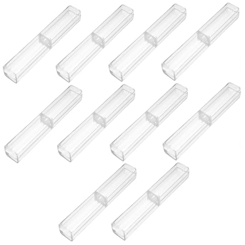 UTHCLO 10 Stück Teiliges Transparentes Stifteetui mit Festem Ring Langlebige Stiftebox Klarer Kugelschreiber Organizer für Schule und Büro Praktischer Pen von UTHCLO