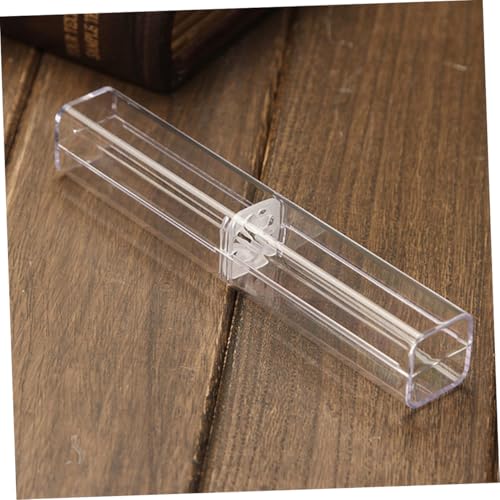 UTHCLO 12 Stück Teiliges Kleines Tragbares Stifteetui aus Robustem Kunststoff Rechteckige Aufbewahrungsbox für Stifte Einfaches Design Leicht und Praktisch für Schule und Büro von UTHCLO