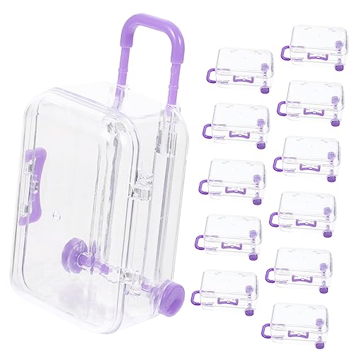 UTHCLO 12stücke Mini Koffer Süßigkeiten Box Elegante Hochzeitsgeschenke Für Candy-Dekoration Transparentes Design Mit Tragegriff Für Kleine Und Hochzeitsfeiern von UTHCLO