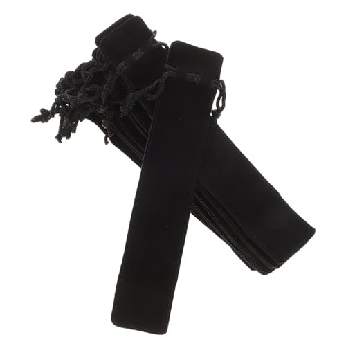 UTHCLO 15 Stück Teiliges Stiftbeutel Doppelseitig Dickem Samt mit Kordelzug Staubdichte Langlebige Federhalter taschen für Schreibgeräte als Geschenkbeutel für Schüler und Bürobedarf von UTHCLO