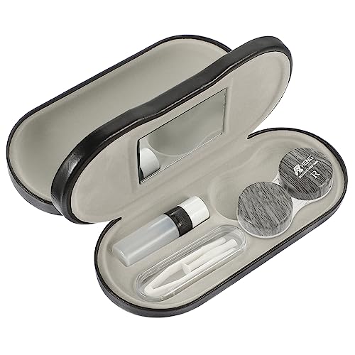 UTHCLO Doppellagiges Brillenetui Aus Hochwertigem Pu- Tragbare Brillenbox Mit Doppeltem Verwendungszweck Brillenbehälter Für Reisen Und Zuhause Geeignet Für Brillen Und Sonnenbrillen von UTHCLO