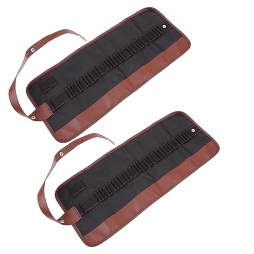 UTHCLO 2 Stück Aufbewahrungsbeutel für Bleistifte Zeichnung Fächer Taschen Federmäppchen Masse Stoff schreibwaren Zeichnen von Bleistiften Stiftetui für Kunstmalerei Segeltuch von UTHCLO