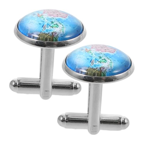 UTHCLO 2 Stück Manschettenknöpfe für Herren Rundes Design Polierte Oberfläche Langlebig und Vielseitig Einsetzbar Perfektes Hemd Sleeve Embellishment für Hochzeit Business und Besondere von UTHCLO