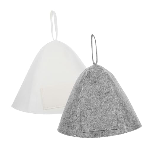 UTHCLO 2stücke Filz-saunahut Für Männer Und Frauen Sauna-badehaube Aus Filz Zum Schutz Der Haare Dampfbadhut Für Herren Und Damen Für Sauna Und Dampfbad von UTHCLO