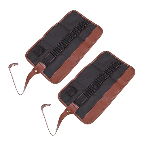 UTHCLO 2stücke Bleistift Tasche Zum Zeichnen Stifte Aufbewahrungstasche Für Studenten Und Kunstmalerei Schwarze Leinwand Tasche Mit Hoher Kapazität Und Wasserdichtem Design von UTHCLO