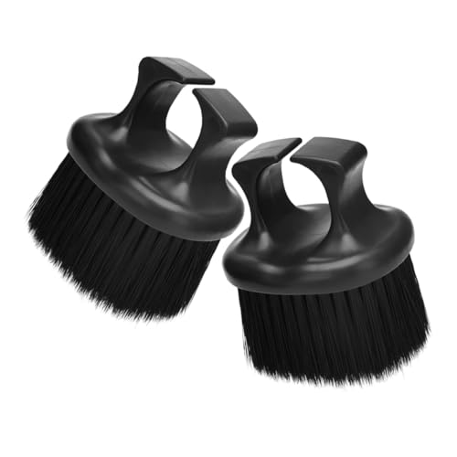 UTHCLO 2 Stück Teiliges Bartbürsten Männer Kompakte Reinigungspinsel mit Weichen Borsten für Bartpflege Styling und Entfernen Feiner Haare Tragbar für Zuhause und Unterwegs von UTHCLO