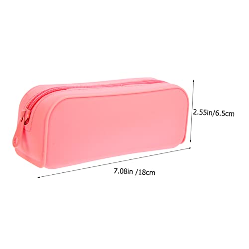 UTHCLO 2 Stück Teiliges Farbenfrohe Silikon Stifttaschen Große Kapazität Leichtes Ästhetisches Federmäppchen für Schule und Büro Praktische Stifthalter Federtasche für Jugendliche von UTHCLO