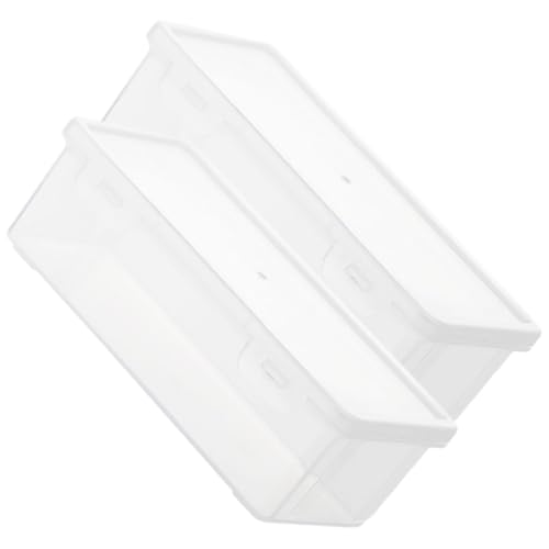 UTHCLO 2 Stück Transparente Stiftekästen Federmäppchen Leicht Stapelbar für Schule Büro Jugendliche von UTHCLO