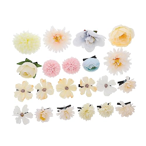 UTHCLO 21 Stück Blumen Haarspangen Set Teiliges Haarclip Set für Frauen Mädchen und Kleinkinder Haaraccessoires für Hochzeiten Partys und Alltag von UTHCLO