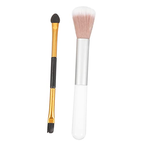UTHCLO 2stücke Teiliges Highlighter Und Eyeshadow-pinselset Mit Doppeltem Kopf Hochwertige Make-up-tools Für Präzise Konturierung Und Lidschattenanwendung Für Damen Und Unterwegs von UTHCLO