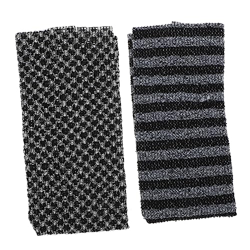UTHCLO 2stücke Bad Peeling Handtücher Längliche Körperreinigungstücher Für Dusche Rückenpeeling Hautpflegetücher Mit Schultergurt Für Tiefenreinigung von UTHCLO