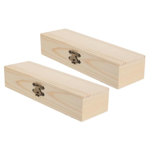 UTHCLO 2stücke Holzstiftbox Kreative Multifunktionale Stiftehalter Für Schule Und Büro Aus Robustem Holz Für Graffiti Und Personalisierte von UTHCLO
