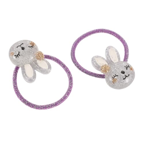 UTHCLO 2stücke Süße Kaninchen-haargummis Für Mädchen Elastische Tier-haarbänder Mit Niedlichem Cartoon-design Haarschmuck-accessoires Für Jeden Anlass von UTHCLO