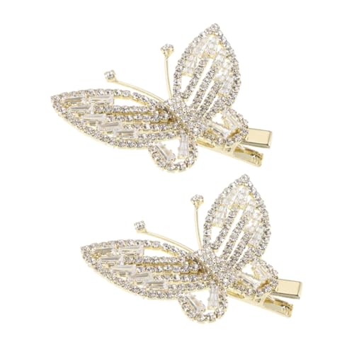 UTHCLO 2stücke Vintage Glitzer Schmetterling Haarklammern Für Frauen Und Mädchen Elegante Haarschmuck Clips Mit Funkelnden Strasssteinen Dekorative Haarspangen Für Jeden Anlass von UTHCLO