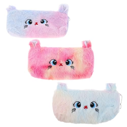 UTHCLO 3 Teilige Stifte Aufbewahrungstasche Make Up Tasche Organizer Taschen Federmäppchen Ästhetische Federmäppchen Tier von UTHCLO