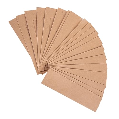 UTHCLO 30 Stück Teiliges Papier Stiftetuis mit Sichtfenster Stabile Einfache Pen Bags für Einzelfederhalter Umweltfreundliche Geschenkverpackung für und Familie von UTHCLO