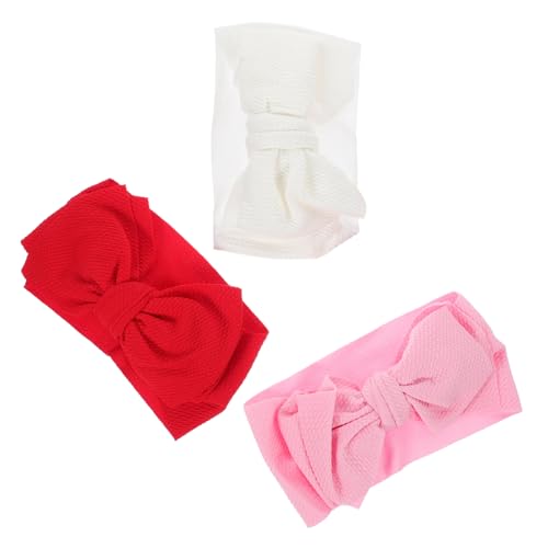 UTHCLO 3stücke Schleifen-stirnband Für Junge Mädchen Mädchen Aus Gestricktem Bequeme Kopfschmuck-accessoires Anpassbare Für Neugeborene Und Kleinkinder Für Alltag Und Partys von UTHCLO