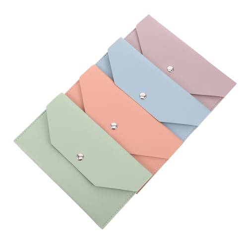 UTHCLO 4-teiliger Geldbeutel-Organizer: Pu-geldbörsen-Karten-Organizer-Halter, Geldumschläge Für Den Geschäftlichen, Privaten Und Alltäglichen Gebrauch von UTHCLO