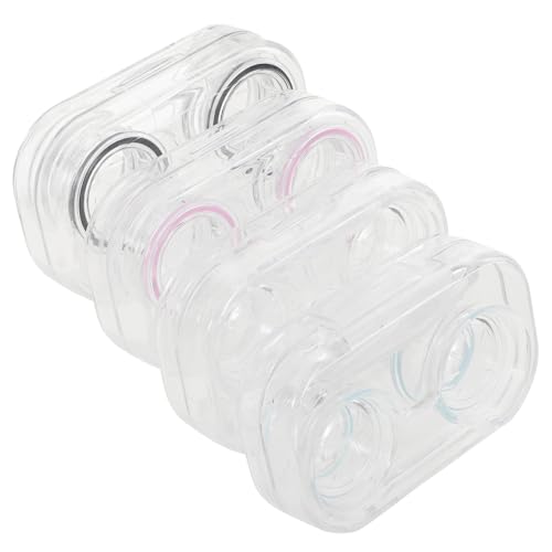 UTHCLO 4stücke Organizer Mit Einsetzwerkzeug Robuste Und Auslaufsichere Behälter Für Reisen Und Alltag Schützende Linsenboxen Für Augenpflege von UTHCLO