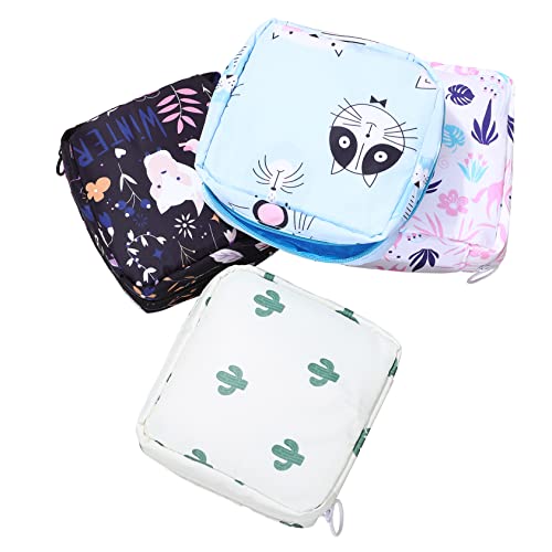 UTHCLO 4stücke Aufbewahrungstasche Für Damenbinden Hygienebeutel Mit Reißverschluss Sammelbeutel Aus Tragbare Pakete Für Frauen Und Mädchen Servietteneinlagenbeutel von UTHCLO