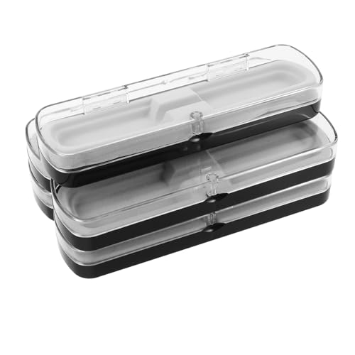 UTHCLO 5 Stück Transparente Staubdichte Kunststoff-penboxen Rechteckige Einzelstift-Halter Durchsichtiges Schnelles Sichtfenster für Büro und Schule von UTHCLO