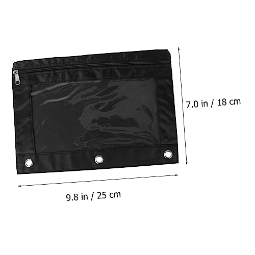 UTHCLO 6 Stück Federmäppchen Oxford mit Reißverschluss Transparente Stifttasche für Büro und Schule Große Kapazität Leicht Multifunktional Durchsichtiges Sichtfenster von UTHCLO